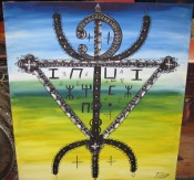 Tifinagh characters in a work of art